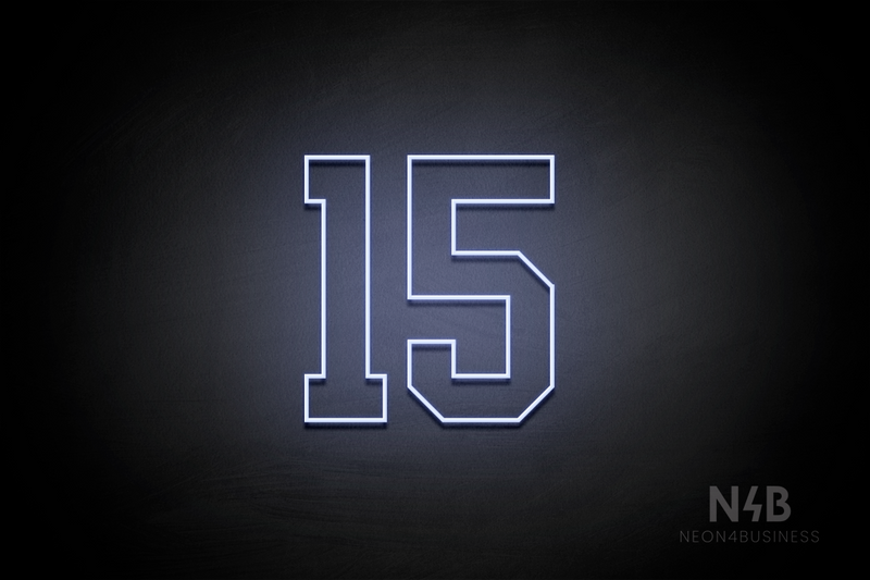 Number "15" (Details font) - LED neon sign