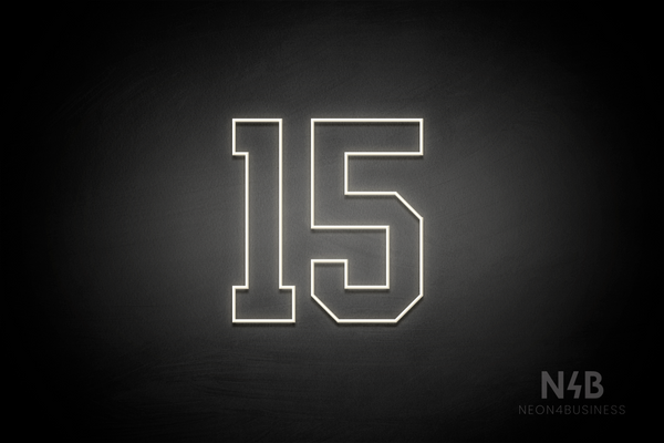 Number "15" (Details font) - LED neon sign