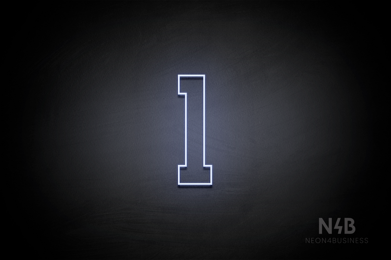 Number "1" (Details font) - LED neon sign