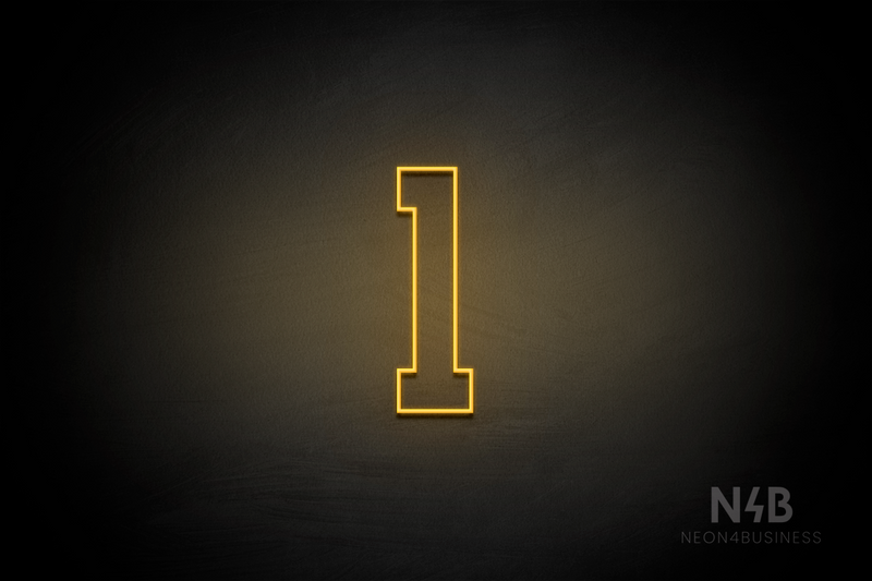 Number "1" (Details font) - LED neon sign