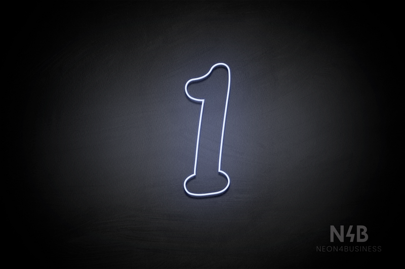 Number "1" (Queen font) - LED neon sign