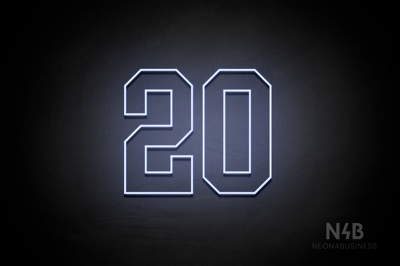 Number "20" (Details font) - LED neon sign