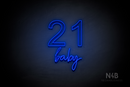 "21 baby" (Arial - Custom font) - LED neon sign