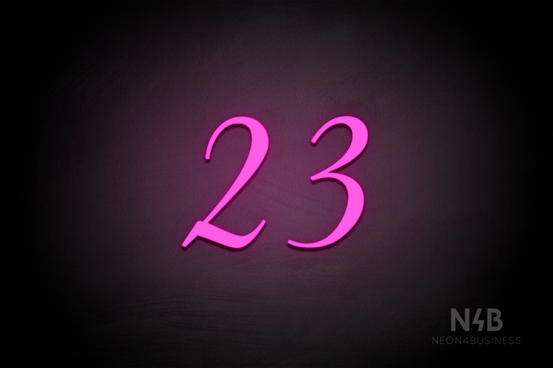 Number "23" (HighLights font) - LED neon sign