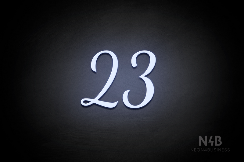 Number "23" (Dandelions font) - LED neon sign
