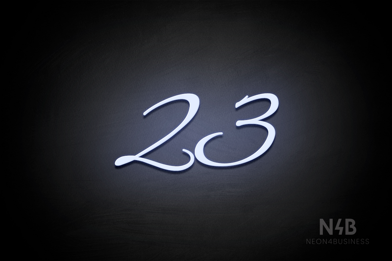 Number "23" (Evermore font) - LED neon sign
