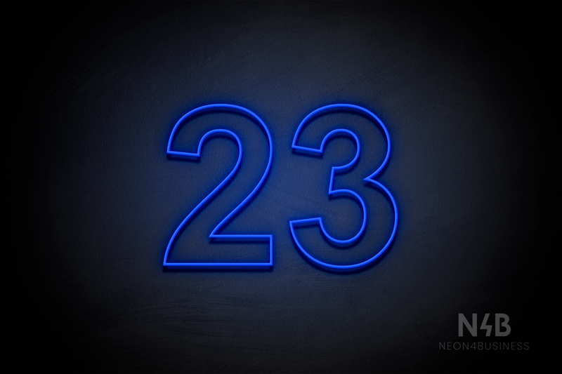 Number "23" (Arial font) - LED neon sign