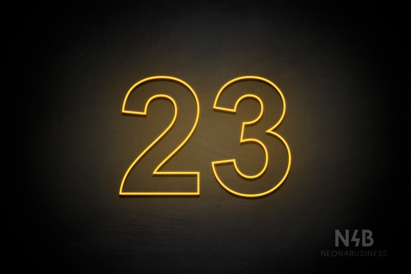 Number "23" (Arial font) - LED neon sign