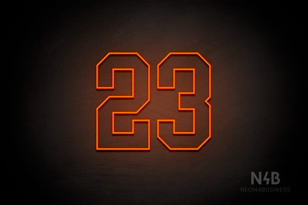 Number "23" (Details font) - LED neon sign