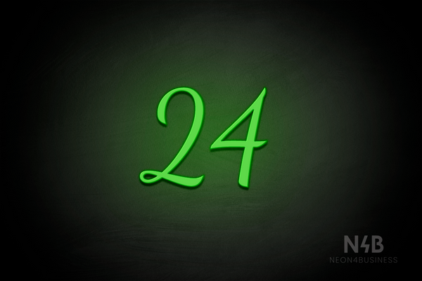 Number "24" (Dandelions font) - LED neon sign