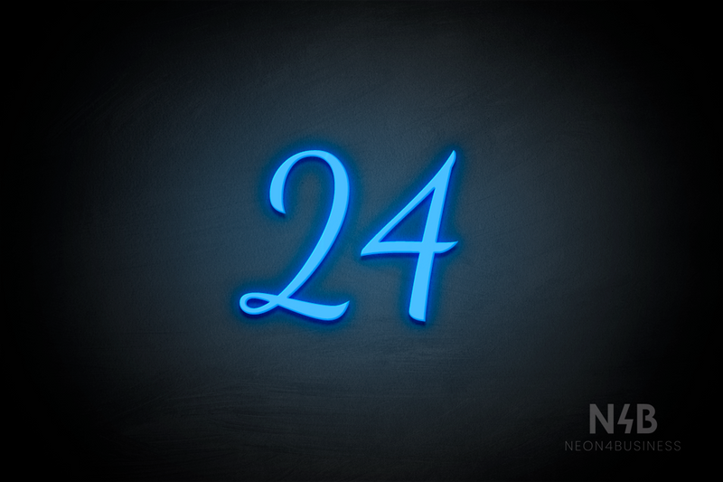 Number "24" (Dandelions font) - LED neon sign