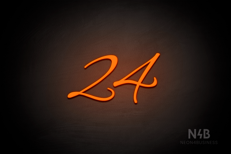 Number "24" (Evermore font) - LED neon sign