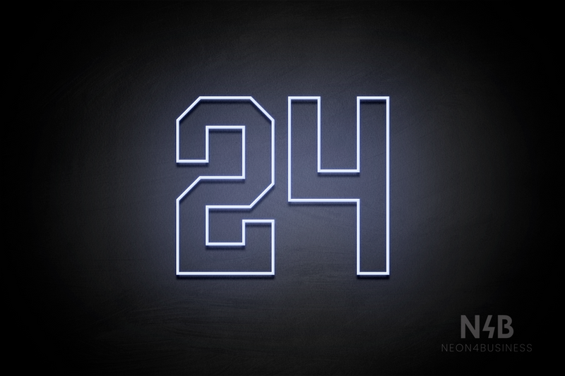 Number "24" (Details font) - LED neon sign