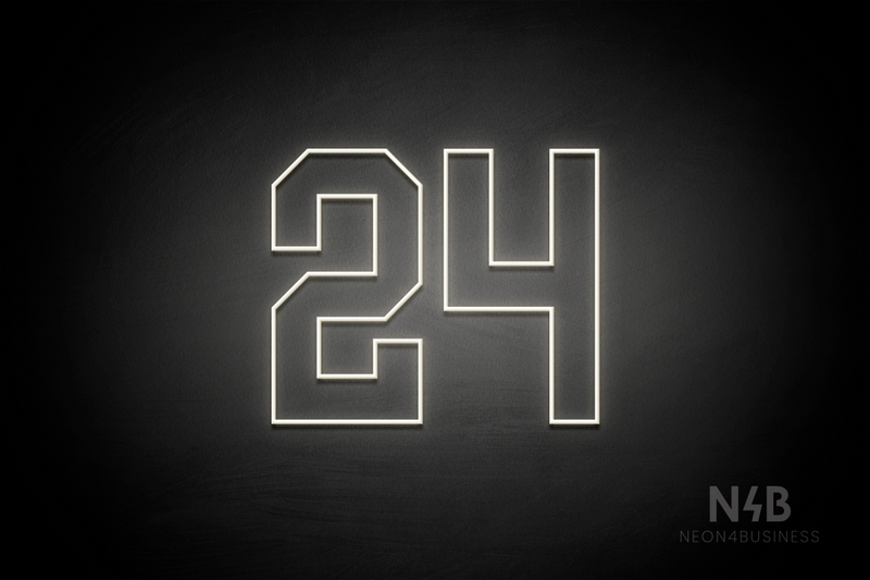 Number "24" (Details font) - LED neon sign