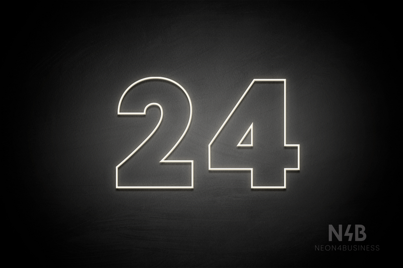 Number "24" (Roletta font) - LED neon sign