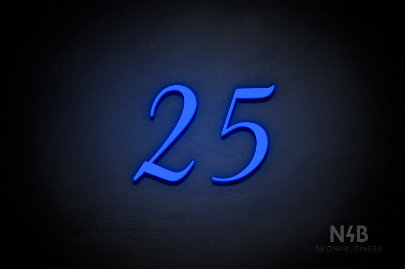 Number "25" (HighLights font) - LED neon sign