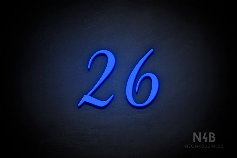 Number "26" (HighLights font) - LED neon sign