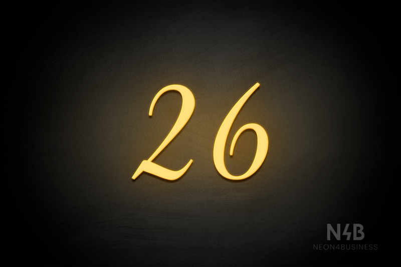 Number "26" (HighLights font) - LED neon sign