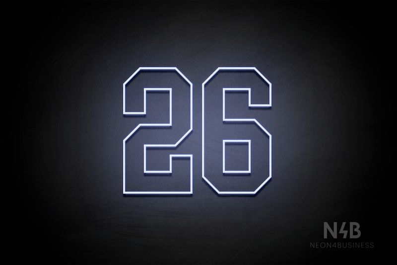 Number "26" (Details font) - LED neon sign