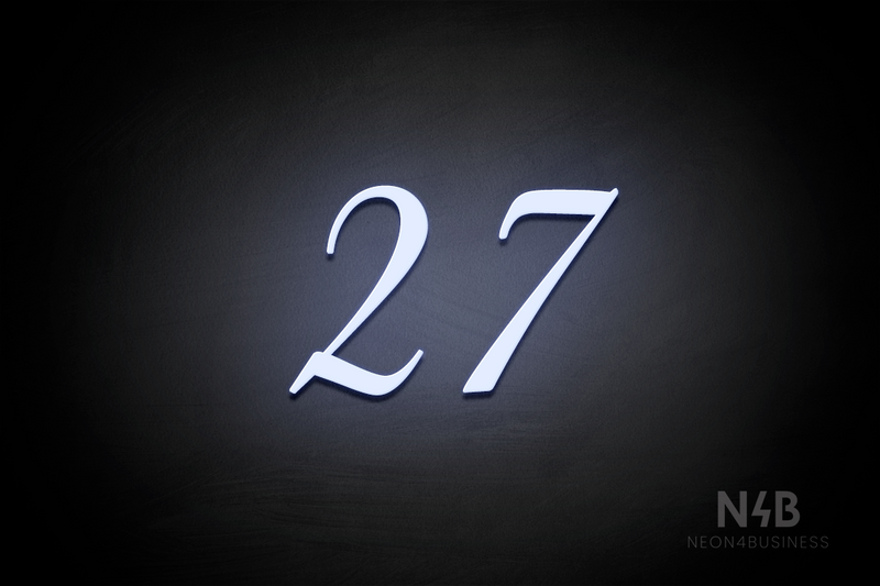 Number "27" (HighLights font) - LED neon sign
