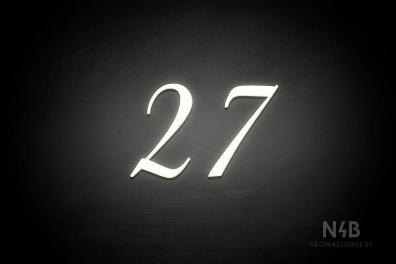 Number "27" (HighLights font) - LED neon sign