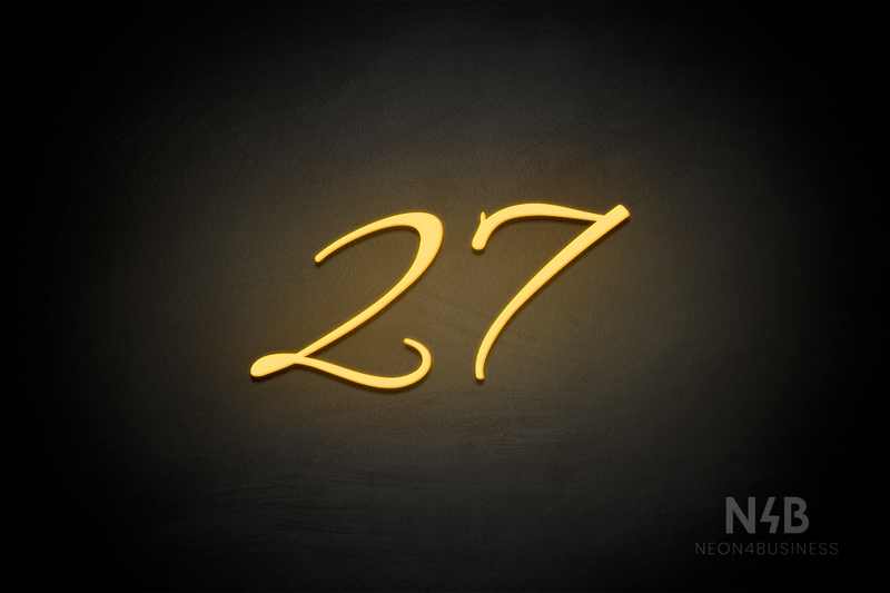 Number "27" (Evermore font) - LED neon sign