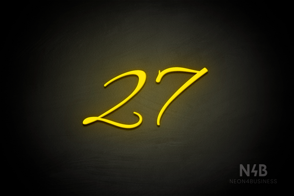 Number "27" (Evermore font) - LED neon sign