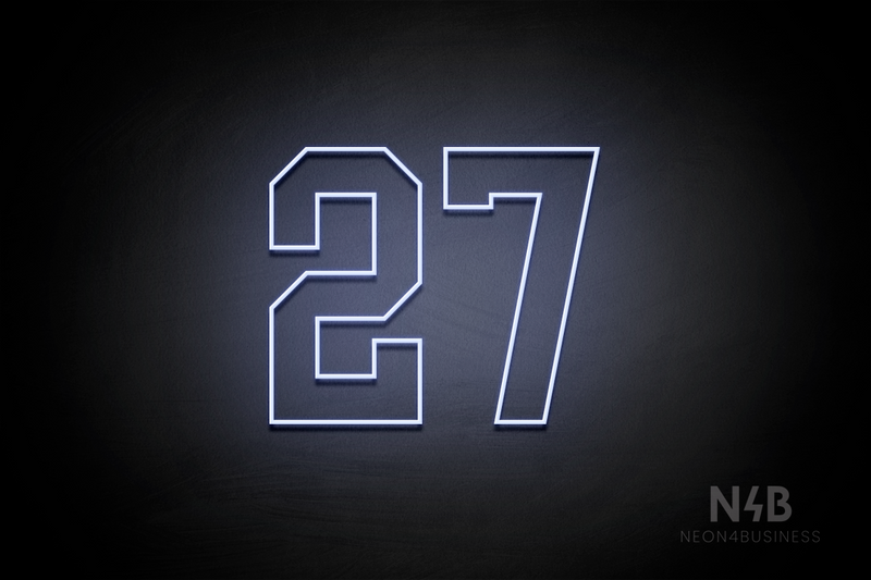 Number "27" (Details font) - LED neon sign