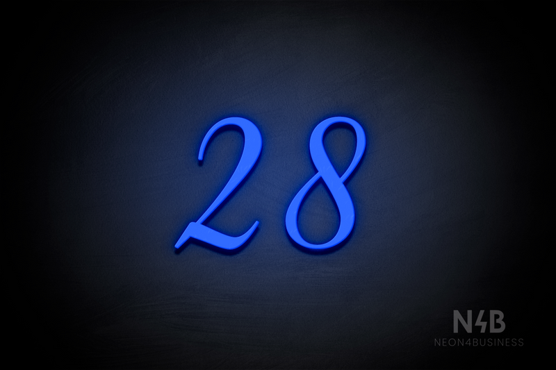 Number "28" (HighLights font) - LED neon sign