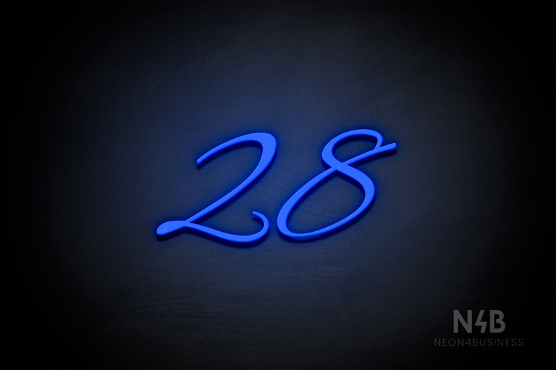 Number "28" (Evermore font) - LED neon sign