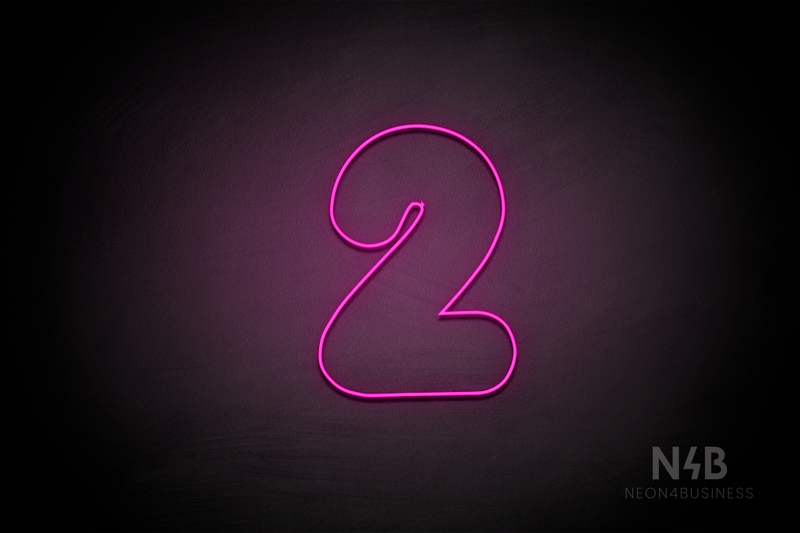 Number "2" (Fabeka font) - LED neon sign
