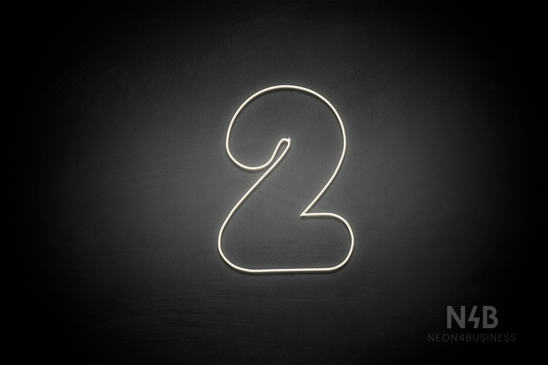 Number "2" (Fabeka font) - LED neon sign