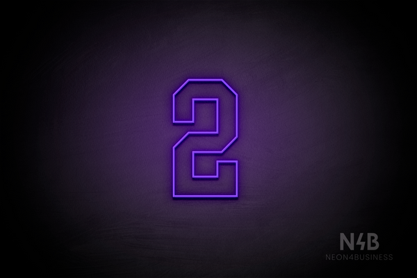 Number "2" (Details font) - LED neon sign