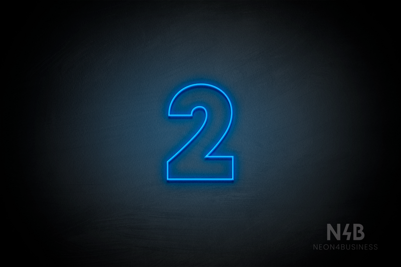 Number "2" (Roletta font) - LED neon sign