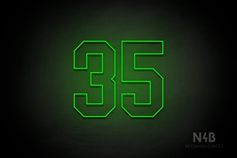 Number "35" (Details font) - LED neon sign