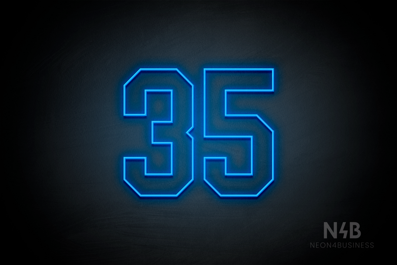 Number "35" (Details font) - LED neon sign