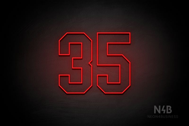 Number "35" (Details font) - LED neon sign