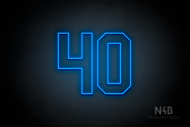 Number "40" (Details Font) - LED neon sign