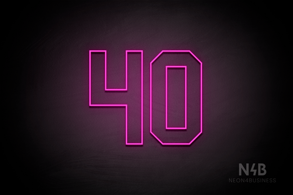 Number "40" (Details Font) - LED neon sign