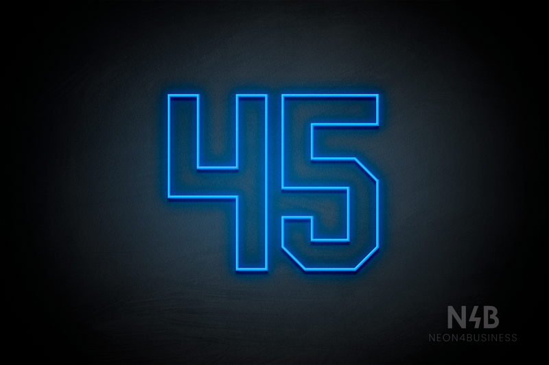 Number "45" (Details Font) - LED neon sign