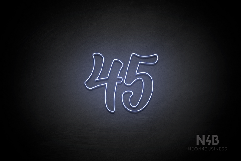 Number "45" (Charming font) - LED neon sign