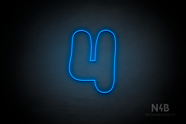 Number "4" (Fabeka font) - LED neon sign