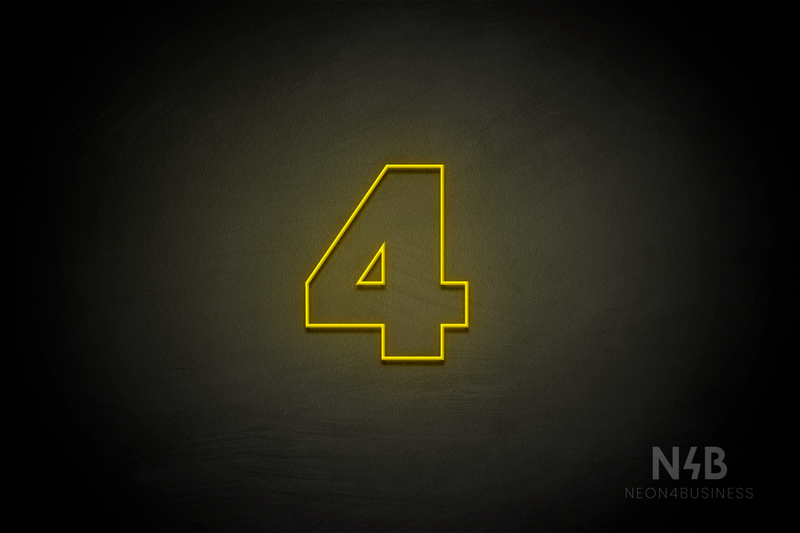 Number "4" (Roletta font) - LED neon sign
