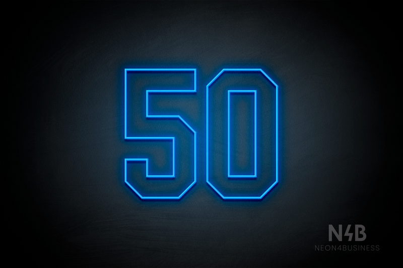 Number "50" (Details font) - LED neon sign