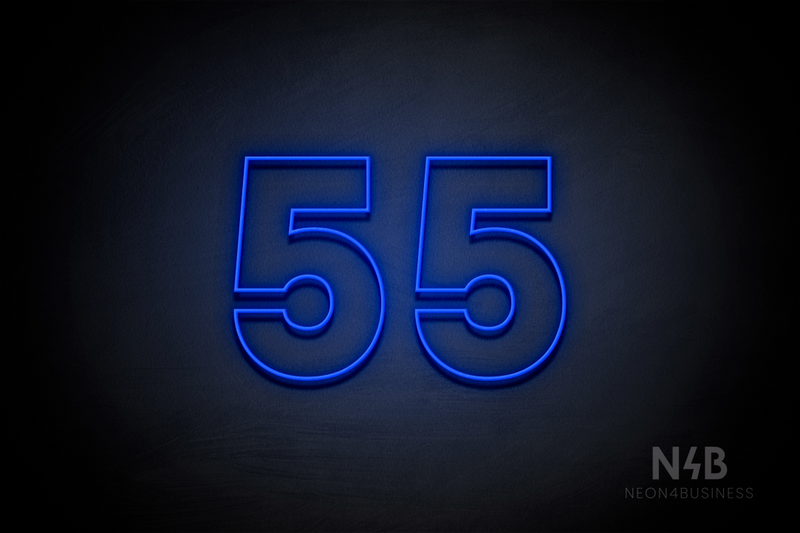 Number "55" (Roletta font) - LED neon sign