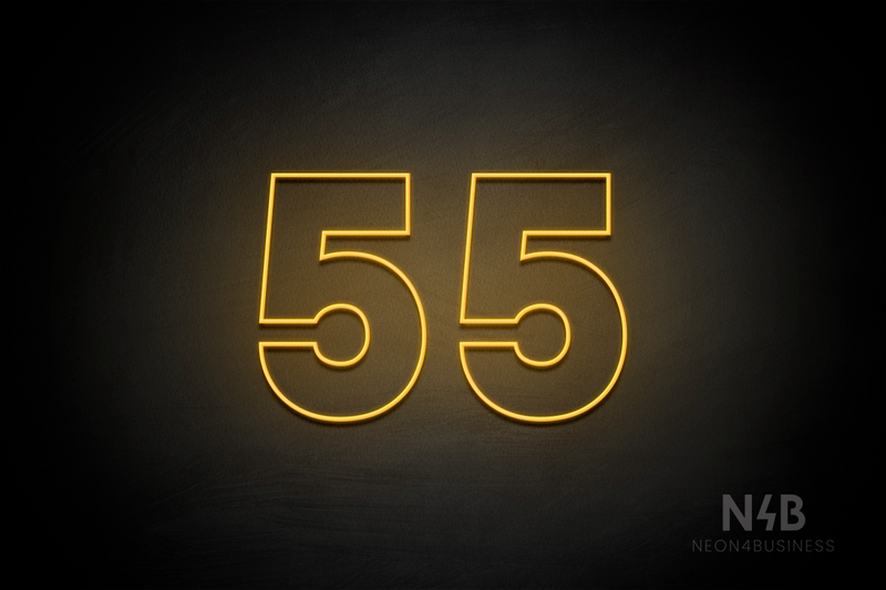 Number "55" (Roletta font) - LED neon sign
