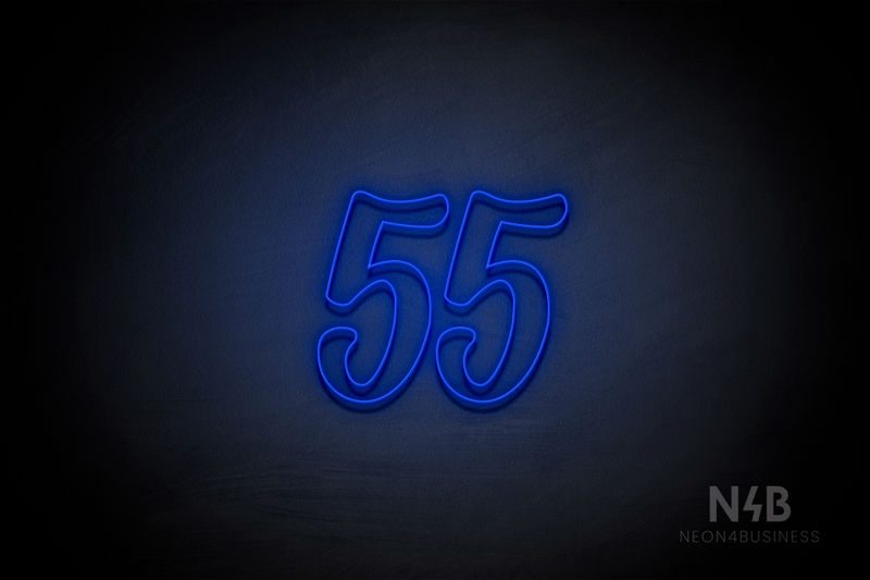 Number "55" (Charming font) - LED neon sign