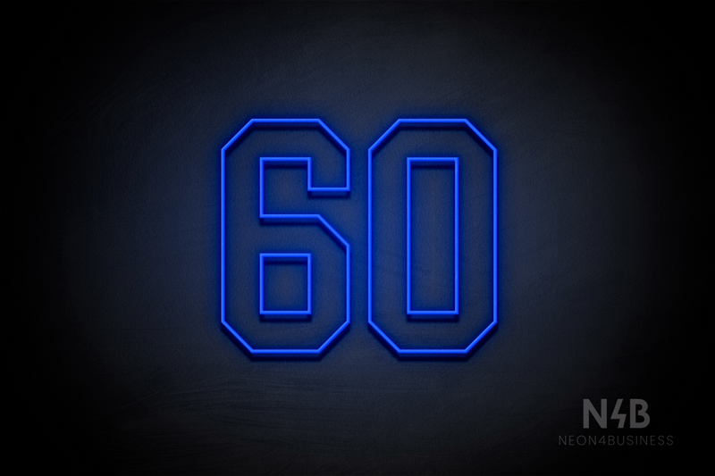 Number "60" (Details font) - LED neon sign