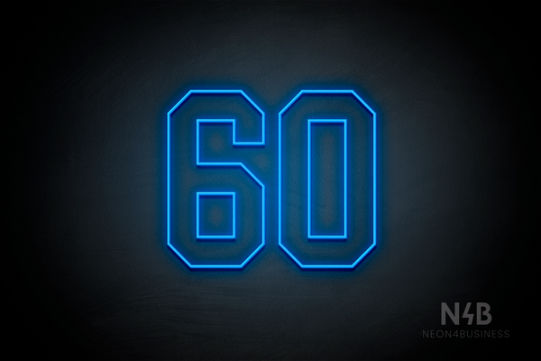 Number "60" (Details font) - LED neon sign