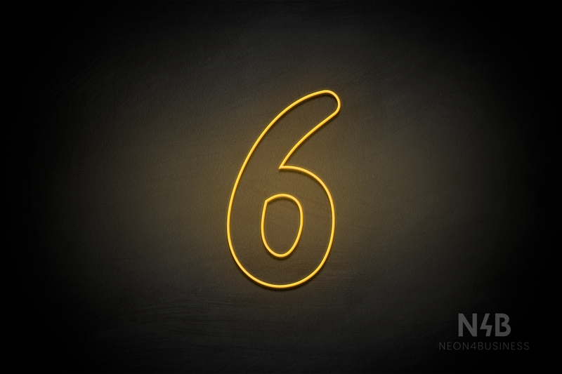 Number "6" (Queen font) - LED neon sign